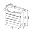 Aquanet Доминика 00170480 80 Белый Тумба для раковины 50x80x88,5 см, Россия - фото 5