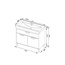 Aquanet Гретта 100 Белый Тумба для раковины 48x100,5x85,6 см, Россия - фото 5