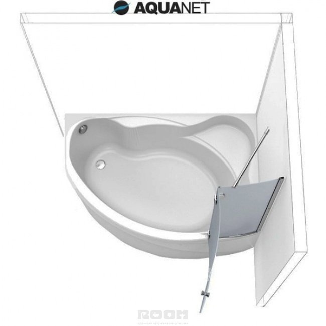 Aquanet Jamaica R матововое стекло Шторка для ванны 100x160 см, Россия - фо...