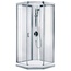 Aquanet Penta New 00172275 90x90 стекло узорчатое/белое/хром Душевая кабина 90x90x205 см, Россия - фото 1