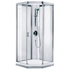Aquanet Penta New 00172275 90x90 стекло узорчатое/белое/хром