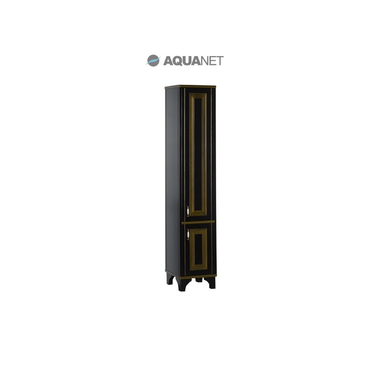 Aquanet Валенса черный 40 Шкаф-пенал 36,2x40x200 см, Россия - фото 1 Aquanet Валенса черный 40 Шкаф-пенал 36,2x40x200 см, Россия - фото 1