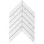 Atlas Concorde Italy Marvel Stone 9SCA Carrara Pure Chevron Wall Мозаика 25x30,5 см, Италия, под мозаику - фото 1