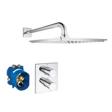 Grohe Grohtherm 3000 Cosmopolitan 34572000 с верхним квадратным душем Душевой комплект Германия - фото 1 - фото 1