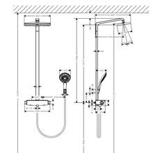 Душевая стойка hansgrohe raindance select e 360 27112000 showerpipe инструкция