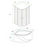 Iddis TF90MH 90x90 стекло прозрачное/хром Душевой уголок 90x90x150 см, Россия - фото 2