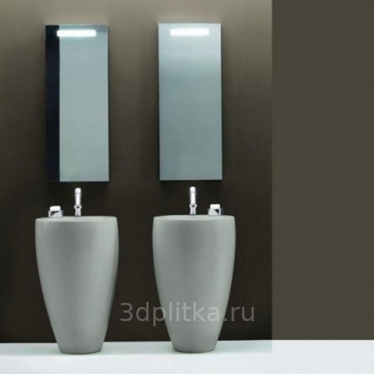 Alessi one раковина с пьедесталом 52x53 см свободностоящая с отв для смесителя покрытие lcc