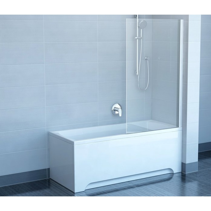 Ravak Chrome 7QL40C00Z1 CVS1-80 L блестящий+стекло Transparent Шторка для ванны 80x150 см, Чехия - фото 1 Ravak Chrome 7QL40C00Z1 CVS1-80 L блестящий+стекло Transparent Шторка для ванны 80x150 см, Чехия - фото 1