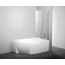 Ravak Chrome 7QLM0C00Y1 CVSK1 ROSA 140/150 L блестящая+транспарент Шторка для ванны Чехия - фото 1