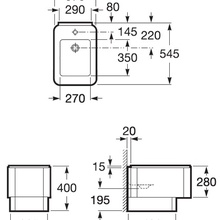 Roca Element 357574000 54.5x37 см с намеченным отверстием для смесителя Биде напольное 54,5x37x40 см, Испания - фото 1 - фото 4