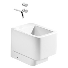 Roca Element 357574000 54.5x37 см с намеченным отверстием для смесителя Биде напольное 54,5x37x40 см, Испания - фото 1 - фото 1