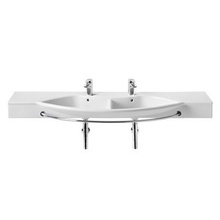 Roca Hotels 7324931000 177x57  см на 2 чаши с полотенцедержателем Раковина 57x177x19 см, Испания - фото 1 - фото 1