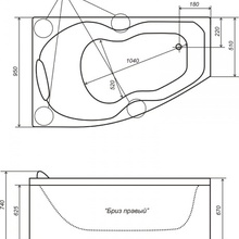 Ванна тритон бриз размеры