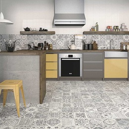 Geotiles Manises 60x60 см, для ванной, керамогранит, стиль: современный, цвет: серый, Испания, под мозаику - фото интерьера 1 - фото 1