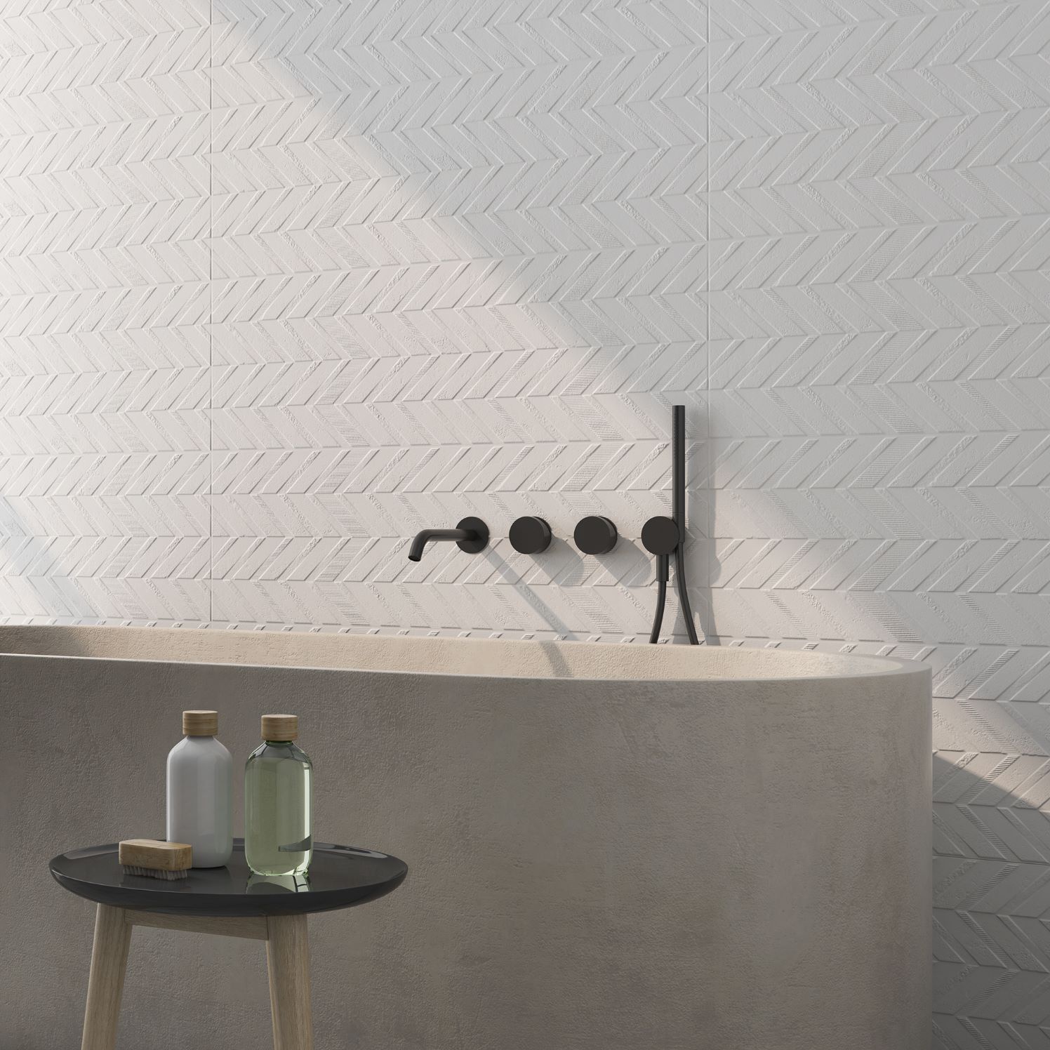 Плитка Saloni Ceramica Candle в отделке стен ванной