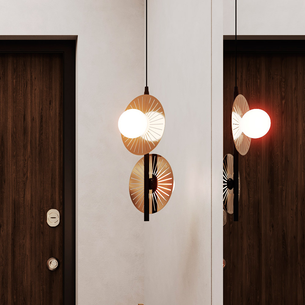 интерьер прихожей, настенные светильники