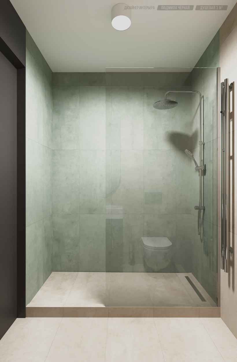Интерьер душевой комнаты