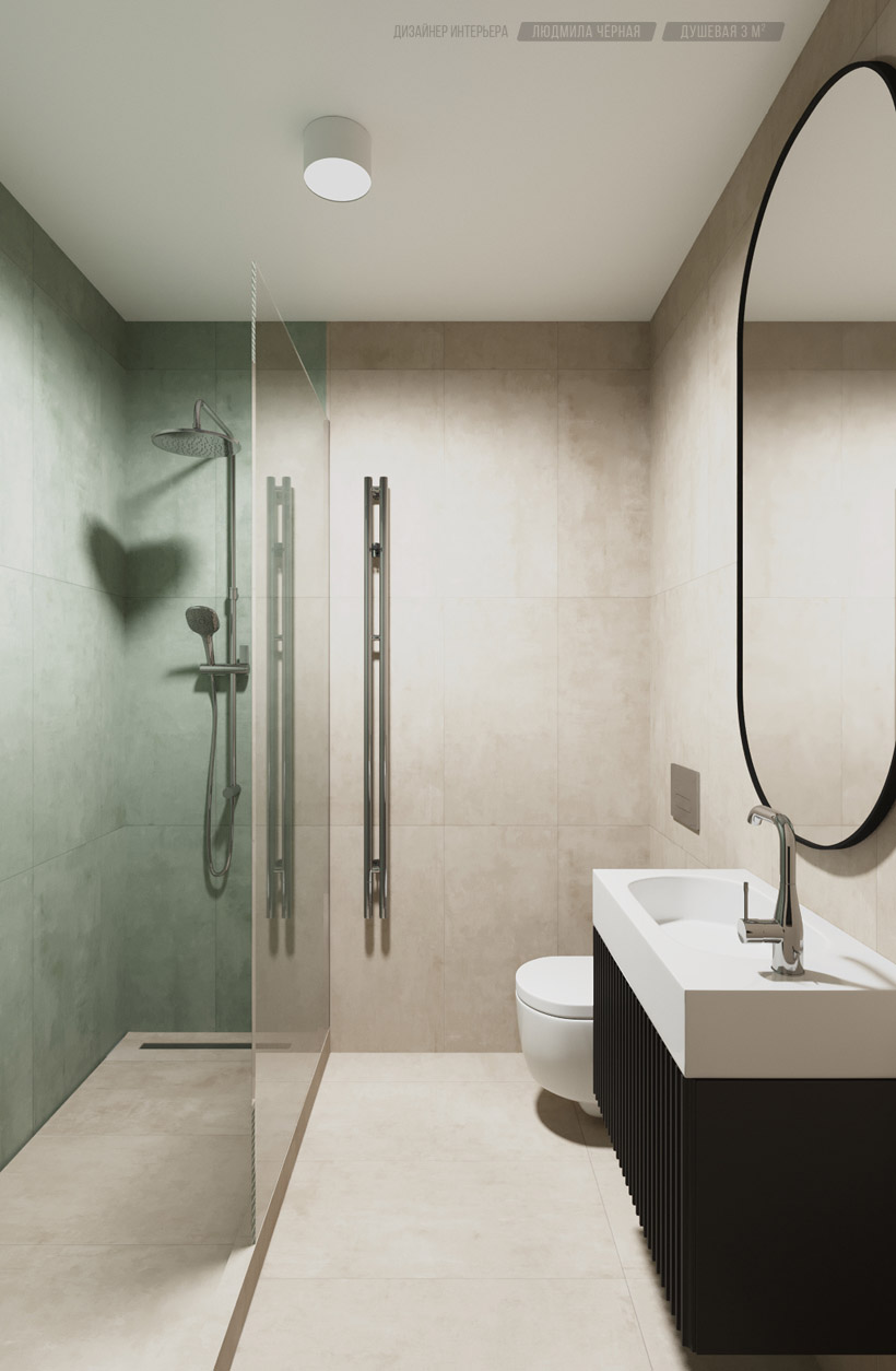 Совмещенный санузел с душевой