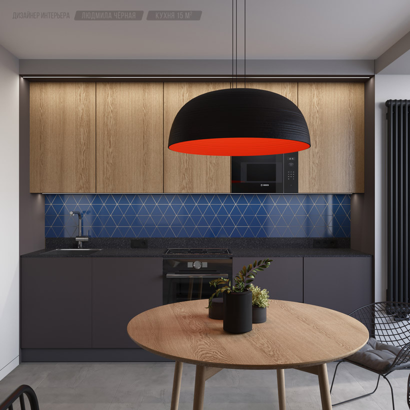дизайн проект современной кухни