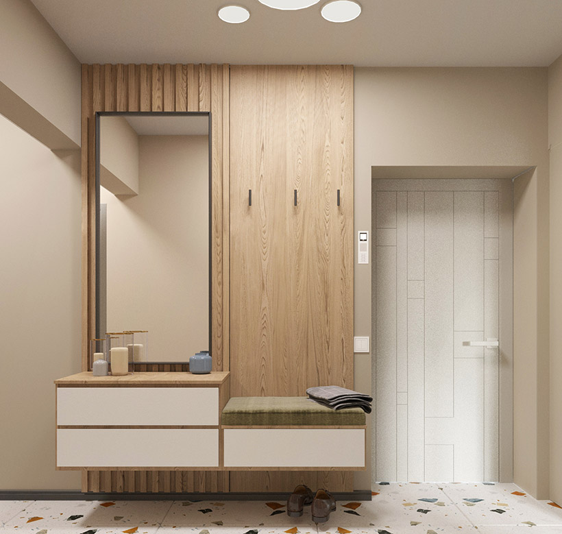 Дизайн маленького коридора в квартире — фото интерьера