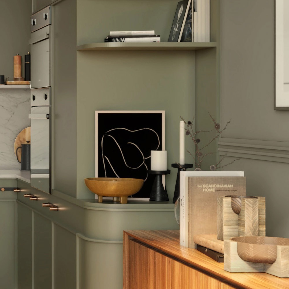 кухня, встроенная бытовая техника, классический стиль интерьера