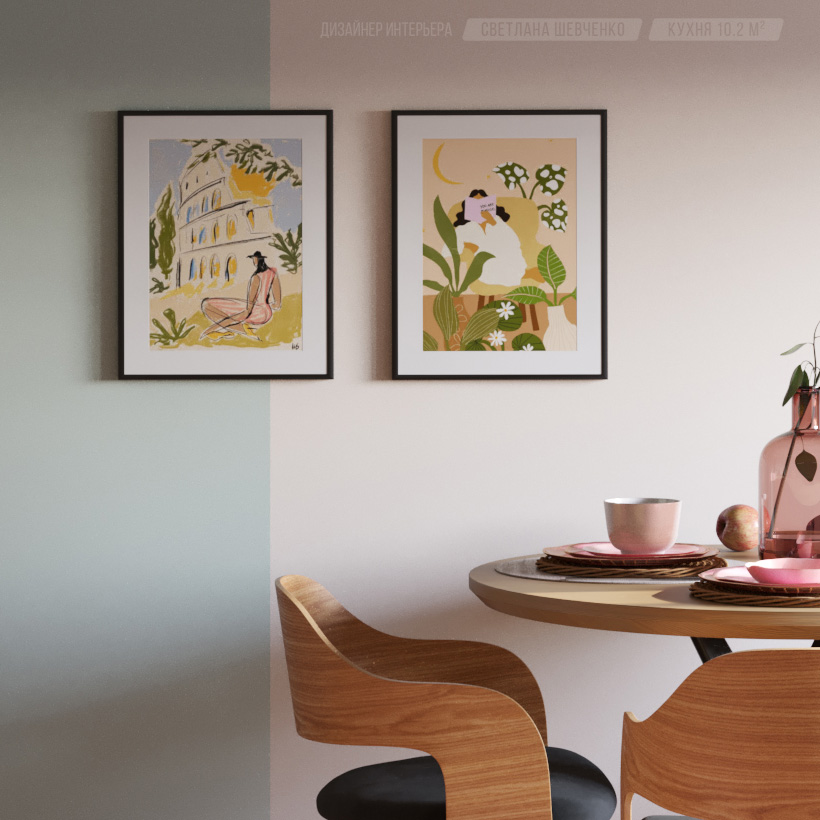 интерьер кухни в стиле бохо для девушки