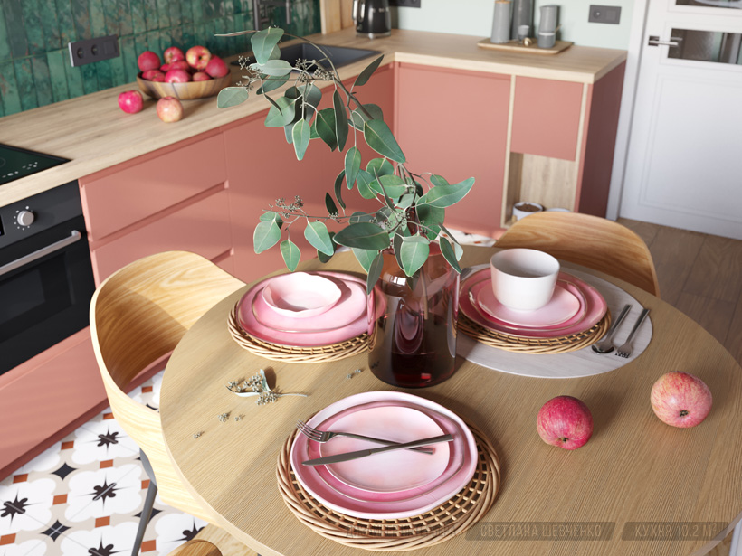 интерьер кухни для девушки