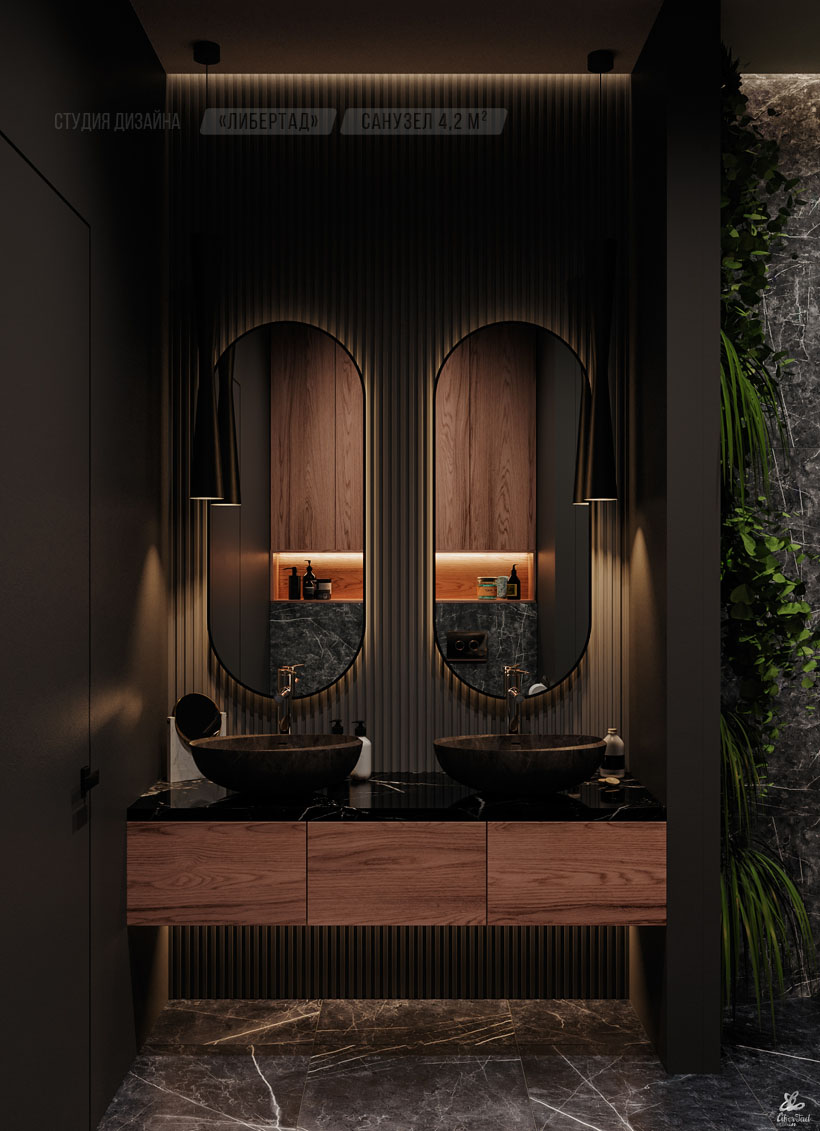 Дизайн ванных комнат с душевыми кабинами